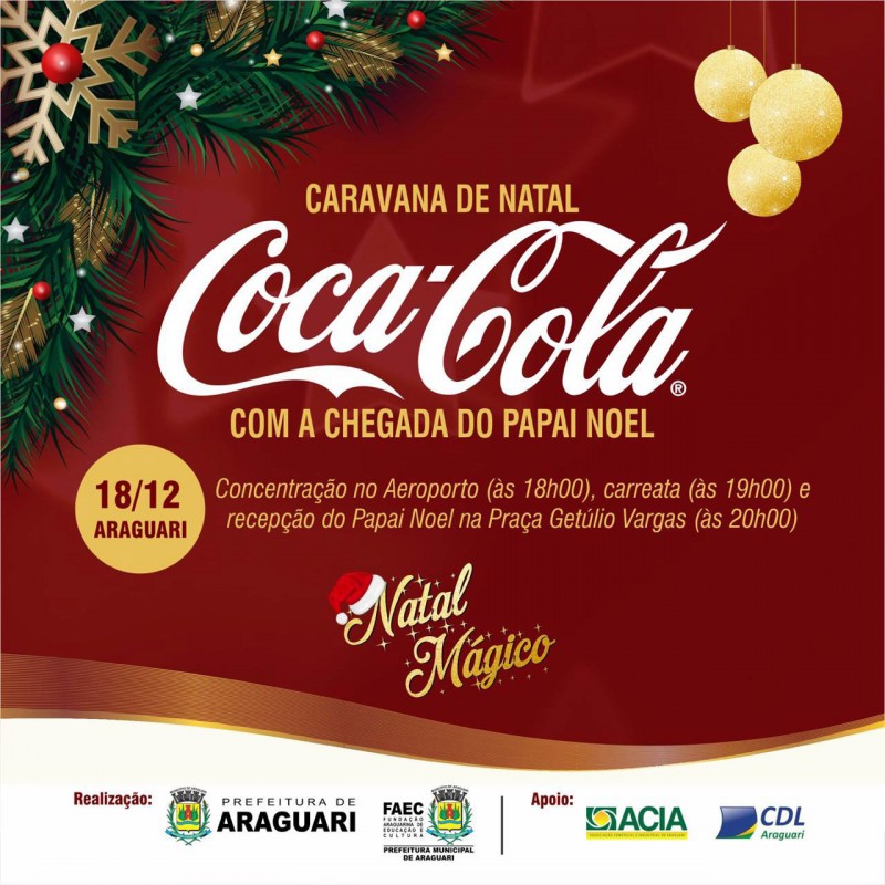 Caravana Iluminada do Papai Noel chega hoje a Araguari Caravana Iluminada do Papai Noel chega hoje a Araguari
