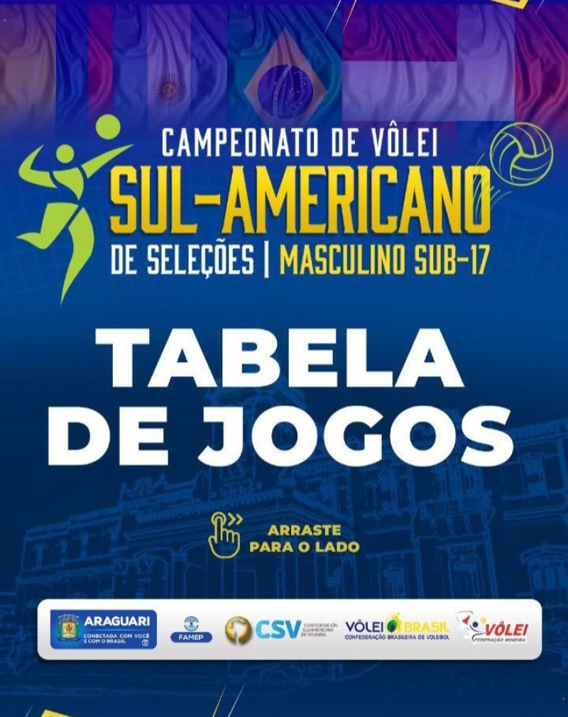 Tabela do Campeonato Sul-Americano de vôlei feminino 2023