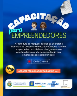 Capacitação gratuita fortalece empreendedores de Araguari com curso voltado ao aumento das vendas