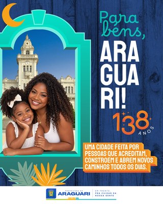 PARABÉNS, ARAGUARI! 138 ANOS DE HISTÓRIA, ORGULHO E FUTURO! 💙