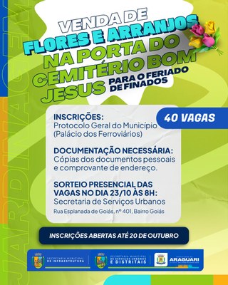 🌸 VENDA DE FLORES E ARRANJOS NO CEMITÉRIO BOM JESUS