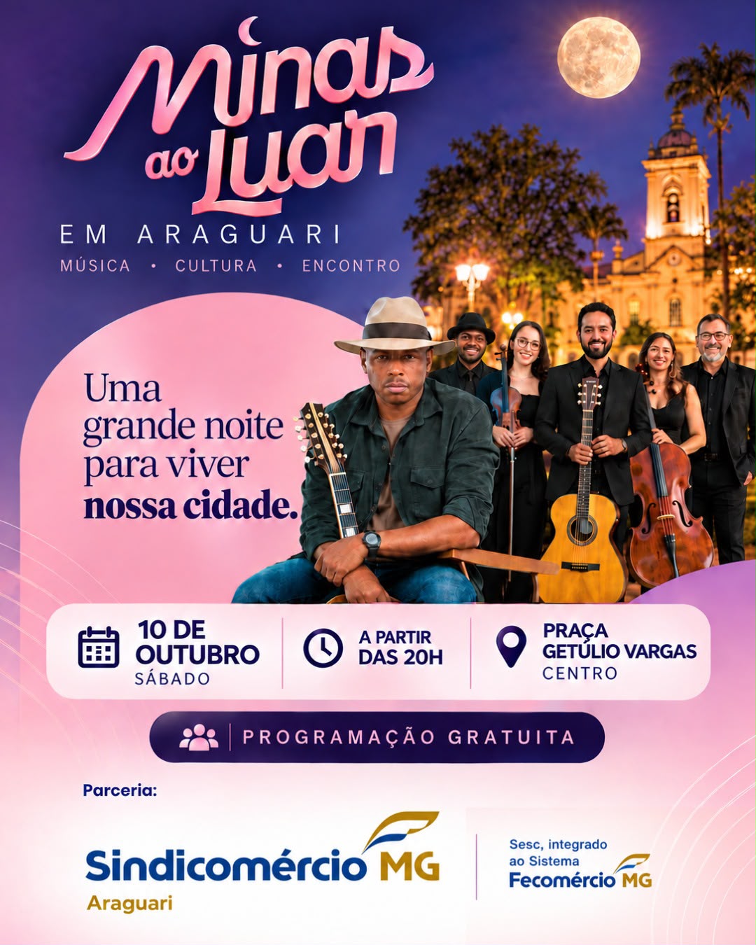 🎶✨ O Minas ao Luar chega a Araguari para encerrar a temporada 2026!