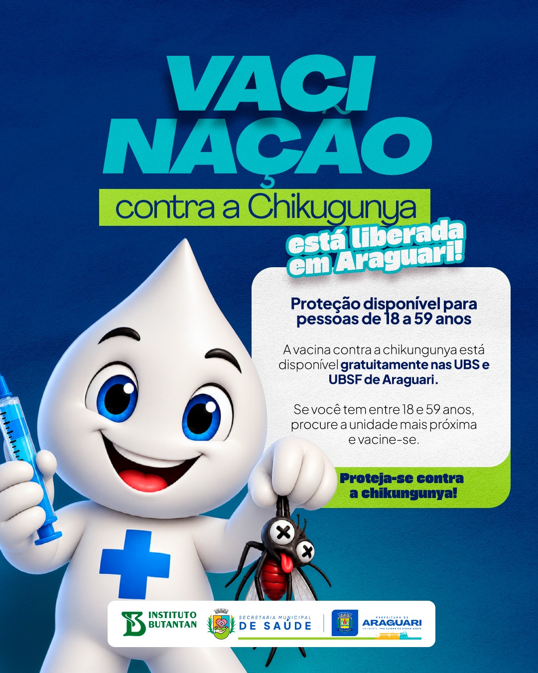 💉 VACINAÇÃO CONTRA A CHIKUNGUNYA ESTÁ LIBERADA EM ARAGUARI!