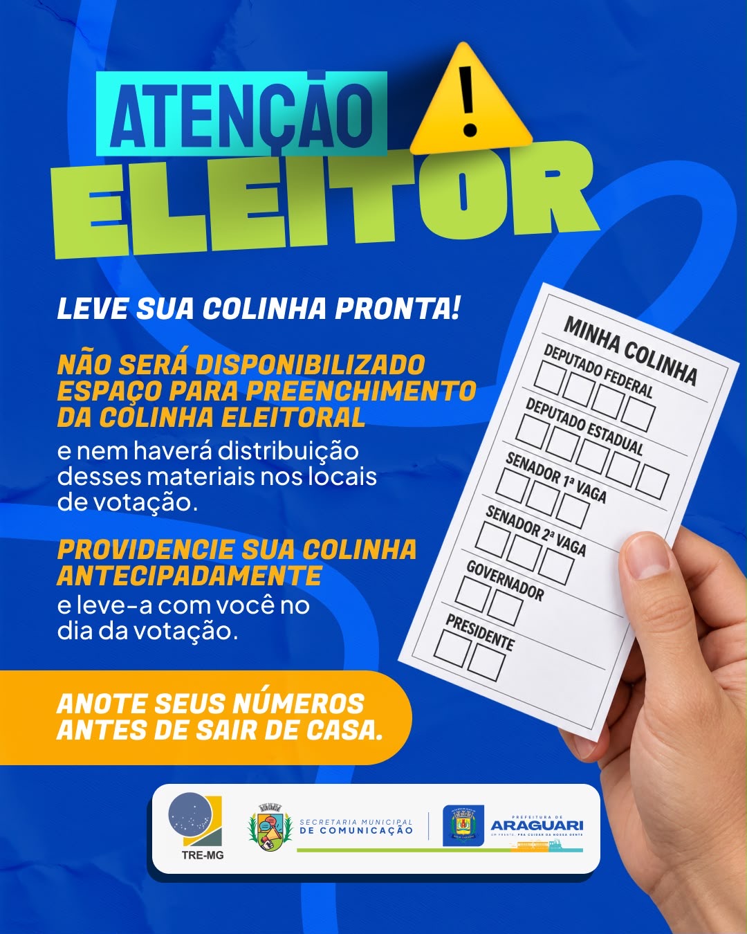 🗳️ VAI VOTAR? DEIXE TUDO PREPARADO!