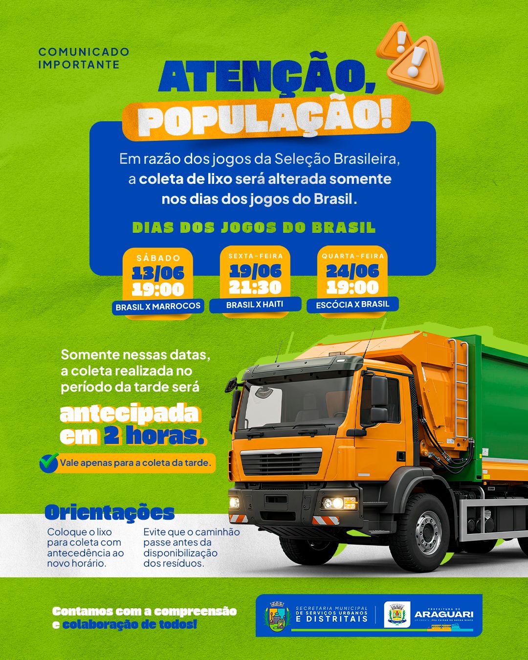 ATENÇÃO, POPULAÇÃO!